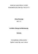 Konspekts 'Konflikts. Dialogs konfliktsituācijā', 1.