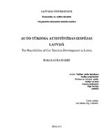 Diplomdarbs 'Auto tūrisma attīstības iespējas Latvijā', 1.