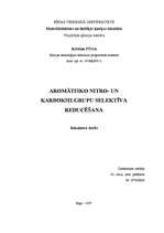 Referāts 'Aromātisko nitro- un karboksilgrupu selektīva reducēšana', 1.