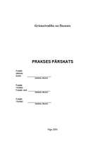 Prakses atskaite 'Prakse nodibinājumā', 1.