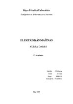 Referāts 'Elektriskās mašīnas', 1.