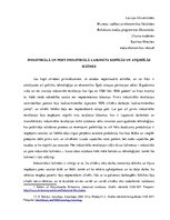 Eseja 'Industriālā un post-industriālā laikmeta kopīgās un atšķirīgās iezīmes', 1.