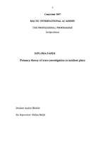 Diplomdarbs 'Sākotnējie trasoloģiskie pētījumi notikuma vietā', 3.