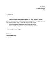 Paraugs 'Atteikuma vēstule darba pretendentam', 1.