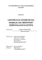 Referāts 'Lietošanas instrukcija darbam ar trīsposmu izbīdāmajām kāpnēm', 1.
