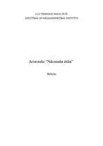Referāts 'Aristotelis "Nikomaha ētika"', 1.