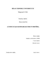 Referāts 'Ядерные реакторы и безопасность на атомных электростанциях', 1.