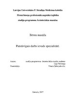 Referāts 'Bērnu masāža', 1.