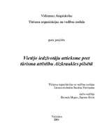 Referāts 'Vietējo iedzīvotāju attieksme pret tūrisma attīstību Aizkraukles pilsētā', 1.