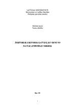 Referāts 'Teritoriālā reforma Latvijā, kā viens no tautas attīstības veidiem', 1.