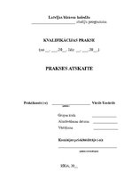Prakses atskaite 'Kvalifikācijas prakses atskaite', 1.