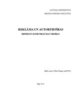 Referāts 'Reklāma un autortiesības', 1.