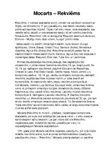 Konspekts 'Mocarts "Rekviēms"', 1.