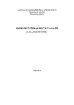 Referāts 'Makroekonomikas rādītāju analīze', 1.