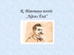 Prezentācija 'Rūdolfa Blaumaņa novele "Nāves ēnā"', 1.