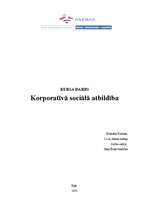 Referāts 'Korporatīvā sociālā atbildība', 1.