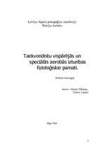 Referāts 'Taekvondistu vispārējās un speciālās aerobās izturības fizioloģiskie pamati', 4.