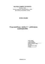 Referāts 'Programmēšanas valodas C++ pielietojums uzņēmējdarbībā', 7.
