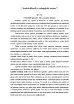 Referāts 'Antīkās filosofijas pedagoģiskā nozīme', 1.