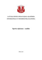 Konspekts 'Sporta soļošanas analīze', 1.