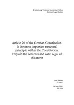 Referāts 'Article 20 of the German Constitution is the most Important Structural Principle', 1.