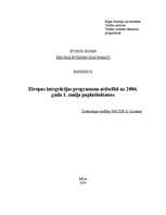 Konspekts 'Eiropas integrācijas programma attiecībā uz 2004.gada 1.maija paplašināšanos', 1.