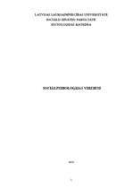 Konspekts 'Sociālās psiholoģijas virzieni', 1.