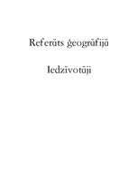 Referāts 'Iedzīvotāji', 1.