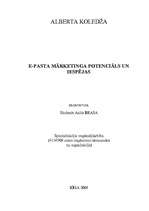 Referāts 'E-pasta mārketinga potenciāls un iespējas', 1.