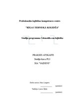 Prakses atskaite 'Prakses atskaite loģistikā', 1.