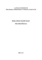 Konspekts 'Reklāmas kampaņas projektēšana', 1.