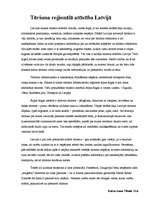 Eseja 'Tūrisma reģionālā attīstība Latvijā', 1.