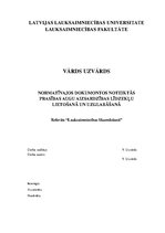 Eseja 'Normatīvajos dokumentos noteiktās prasības augu aizsardzības līdzekļu lietošanā ', 1.