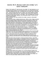 Eseja 'Sievietes tēls Rūdolfa Blaumaņa novelē "Purva bridējs" un Regīnas Ezeras romānā ', 1.