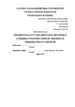 Referāts 'Prezidentālās un parlamentārās republikas atšķirības politisko lēmumu pieņemšanā', 1.