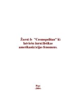 Referāts 'Žurnāls "Cosmopolitan" kā latviešu žurnālistikas amerikanizācijas fenomens', 1.