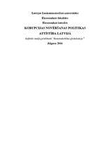 Referāts 'Korupcijas novēršanas politikas attīstība Latvijā', 1.