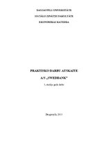 Prakses atskaite 'Prakses atskaite AS "Swedbank"', 1.