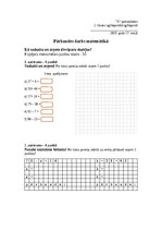 Paraugs 'Pārbaudes darbs matemātikā 2. klasei Kā saskaita un atņem divciparu skaitļus', 2.