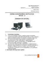 Paraugs 'Darba aizsardzības instrukcija darbam ar datoru', 1.