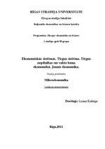 Konspekts 'Ekonomiskās sistēmas. Tirgus sistēma. Tirgus nepilnības un valsts loma ekonomikā', 1.