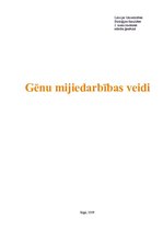 Referāts 'Gēnu mijiedarbības veidi', 1.