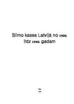 Referāts 'Slimokases Latvijā no 1920. līdz 1940.gadam', 1.