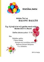 Paraugs 'Ielūgums "Balonu ballīte"', 1.
