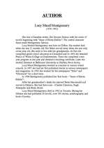 Eseja 'Book report. Lucy Maud Montgomery "Anne of Green Gables"', 2.