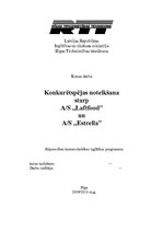 Referāts 'Konkurētspējas noteikšana starp AS "Latfood" un "Estrella"', 1.