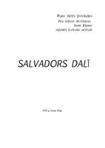 Referāts 'Referāts kultūras vēsturē - Salvadors Dalī', 1.