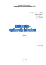 Referāts 'Epilepsija. Epilepsija bērniem', 1.