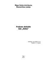 Prakses atskaite 'Prakses atskaite grāmatvedībā', 1.