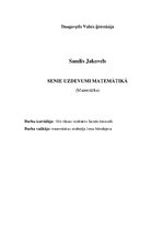 Referāts 'Senie uzdevumi matemātikā', 1.